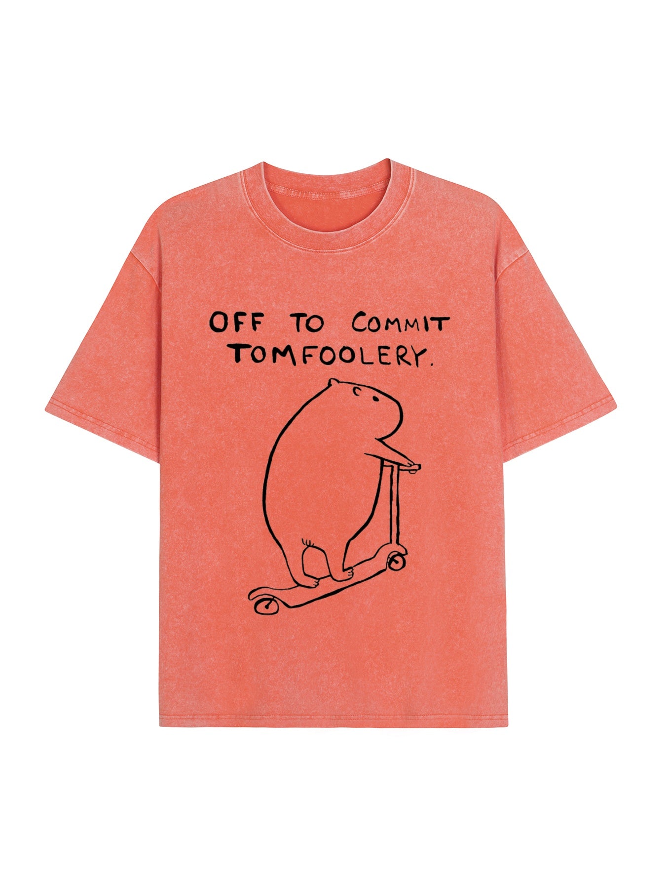 Capybara Is Ready To Do Something Bad Washed T-Shirt PT457