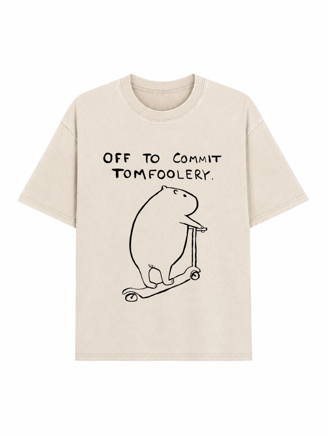 Capybara Is Ready To Do Something Bad Washed T-Shirt PT457