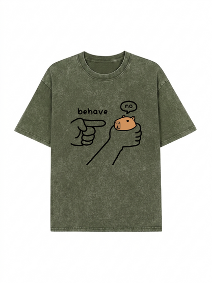 Dishonest Capybara Washed T-Shirt PT451