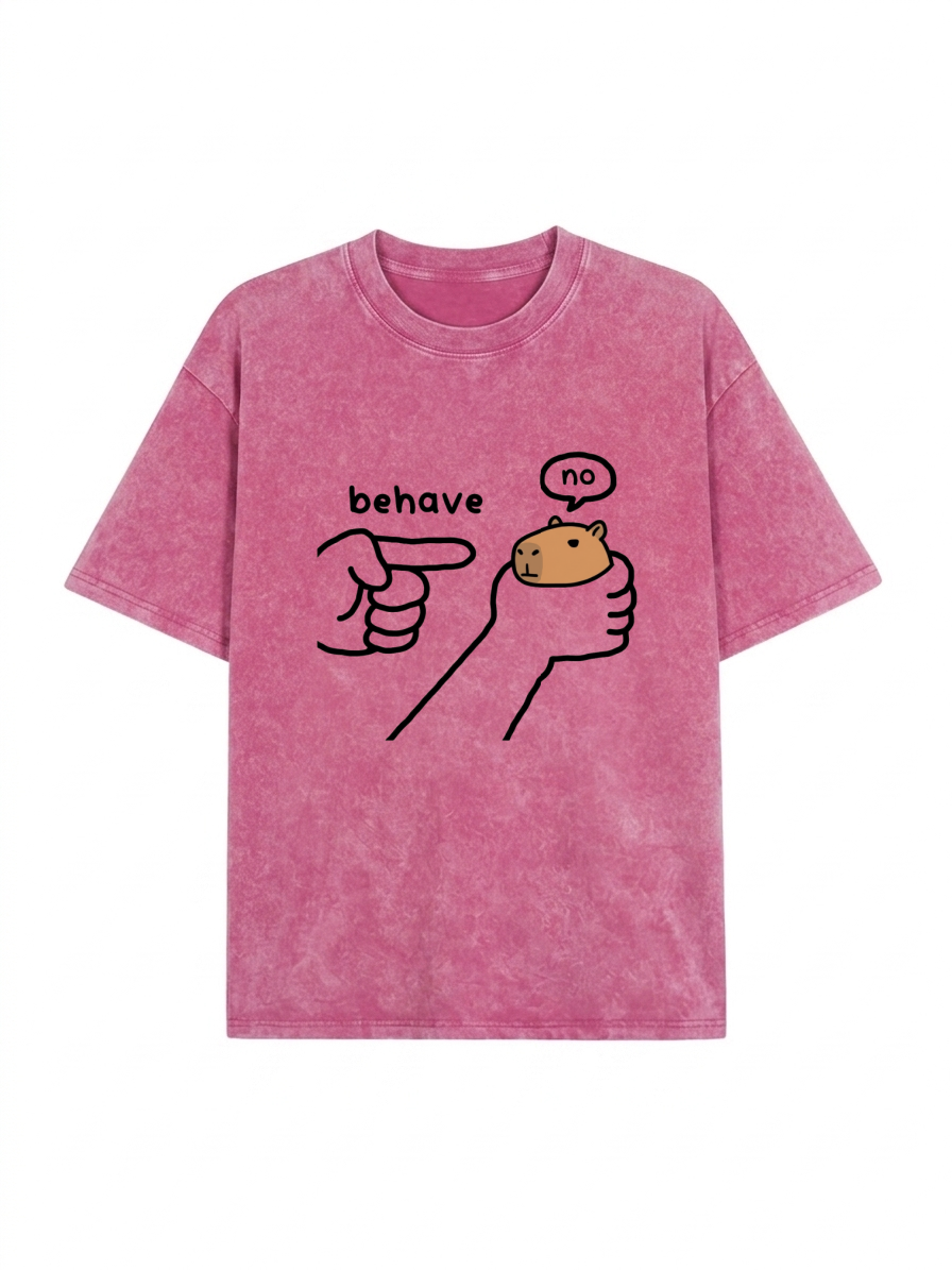 Dishonest Capybara Washed T-Shirt PT451