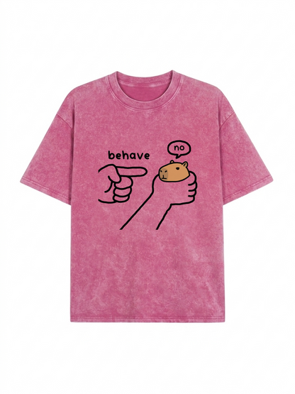 Dishonest Capybara Washed T-Shirt PT451