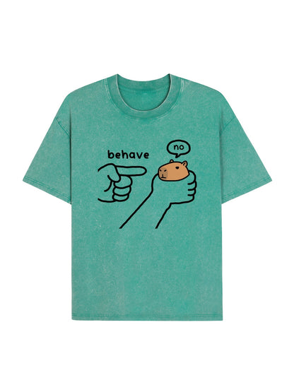 Dishonest Capybara Washed T-Shirt PT451
