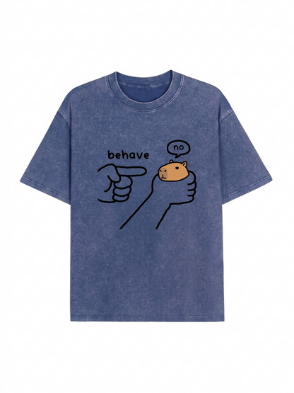 Dishonest Capybara Washed T-Shirt PT451