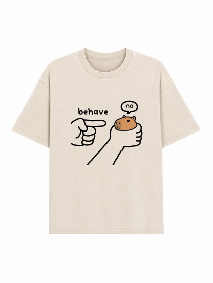 Dishonest Capybara Washed T-Shirt PT451