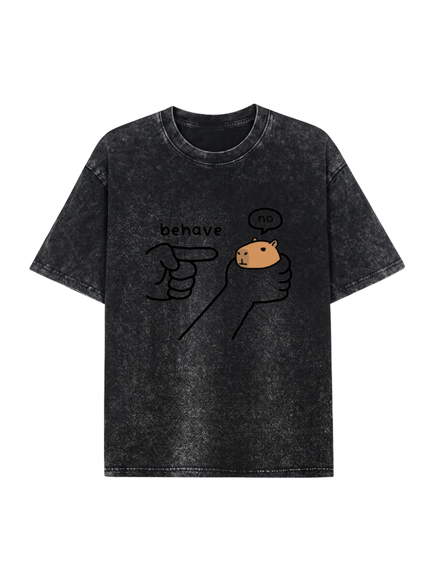 Dishonest Capybara Washed T-Shirt PT451