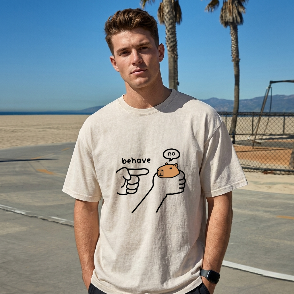 Dishonest Capybara Washed T-Shirt PT451