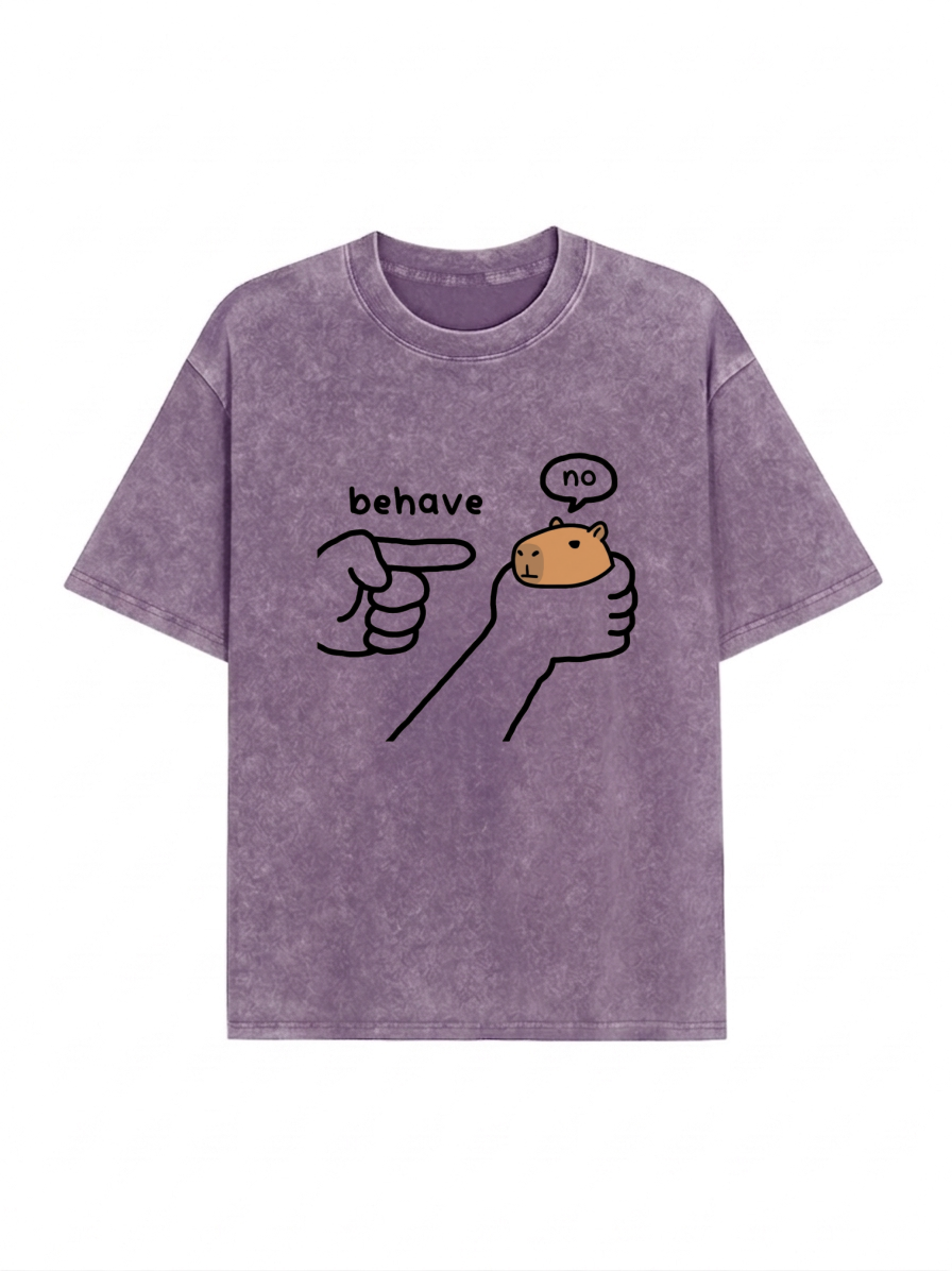 Dishonest Capybara Washed T-Shirt PT451