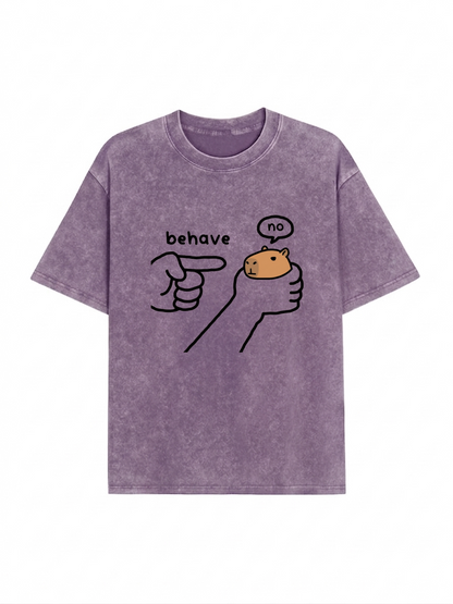 Dishonest Capybara Washed T-Shirt PT451