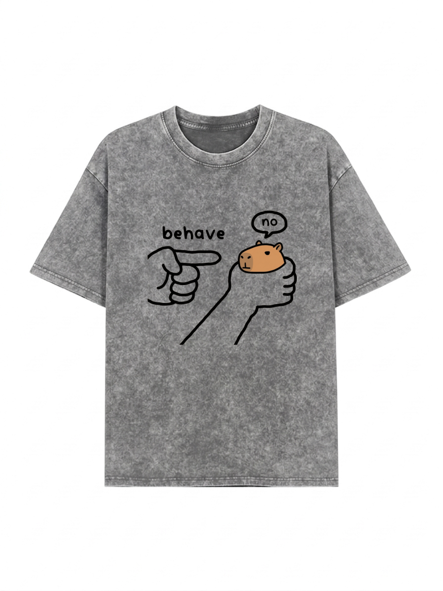 Dishonest Capybara Washed T-Shirt PT451