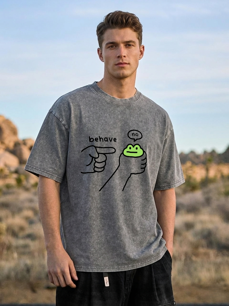 Dishonest Frog Washed T-Shirt PT439