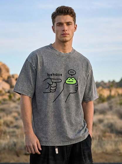 Dishonest Frog Washed T-Shirt PT439