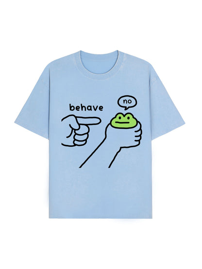 Dishonest Frog Washed T-Shirt PT439