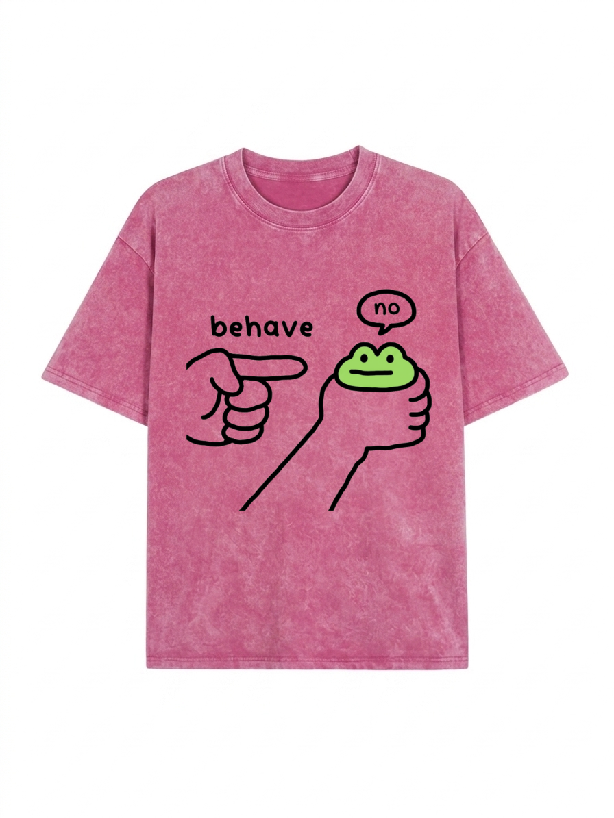 Dishonest Frog Washed T-Shirt PT439