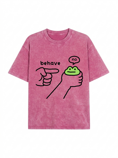 Dishonest Frog Washed T-Shirt PT439