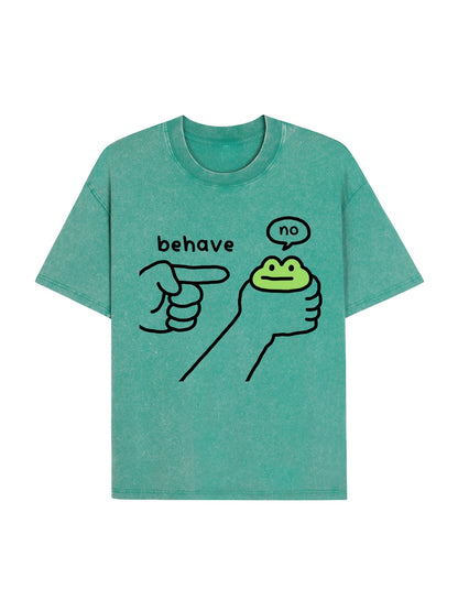 Dishonest Frog Washed T-Shirt PT439