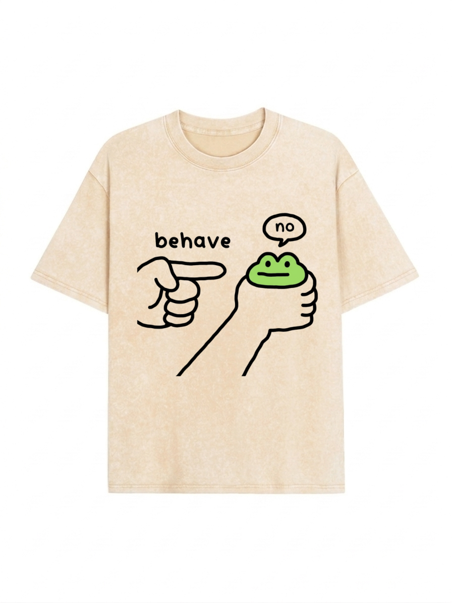 Dishonest Frog Washed T-Shirt PT439