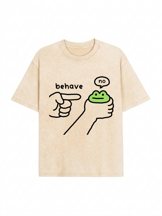 Dishonest Frog Washed T-Shirt PT439