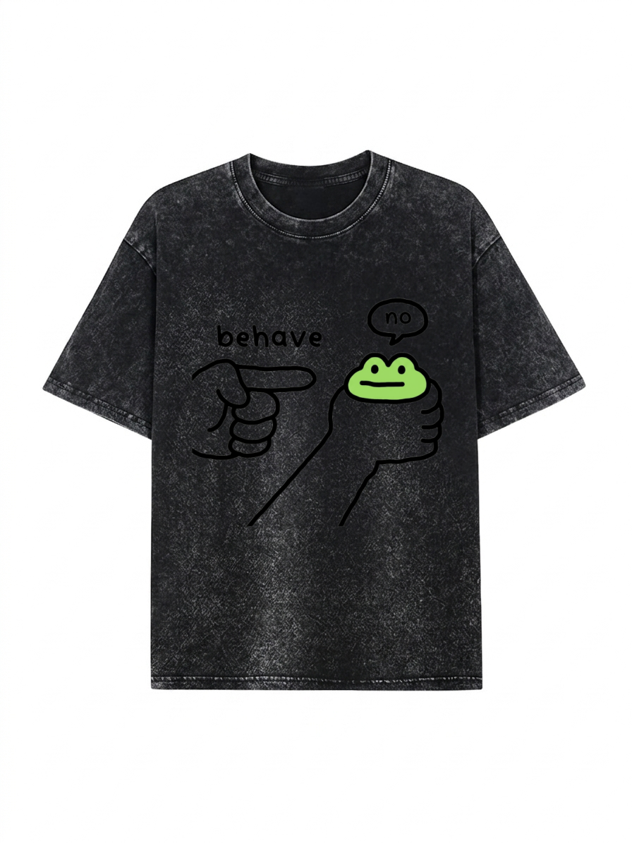 Dishonest Frog Washed T-Shirt PT439