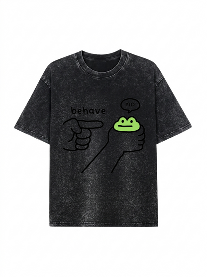 Dishonest Frog Washed T-Shirt PT439
