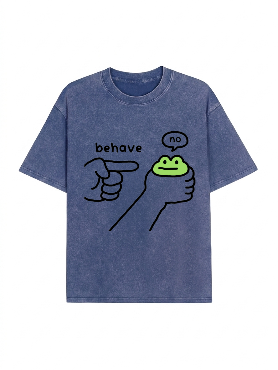 Dishonest Frog Washed T-Shirt PT439