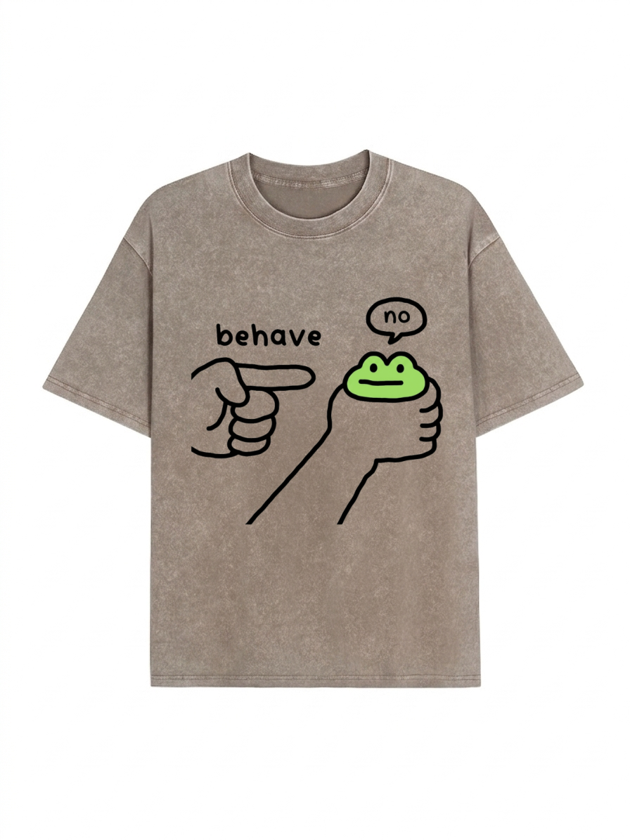 Dishonest Frog Washed T-Shirt PT439