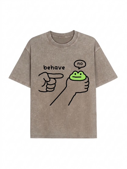 Dishonest Frog Washed T-Shirt PT439