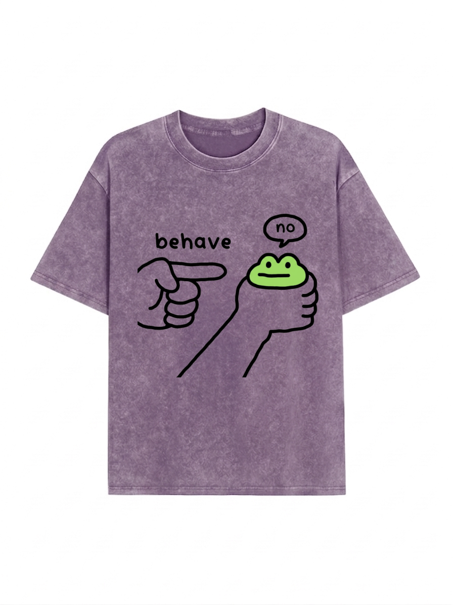 Dishonest Frog Washed T-Shirt PT439
