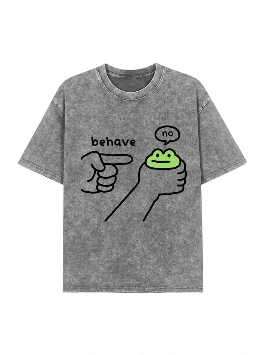 Dishonest Frog Washed T-Shirt PT439