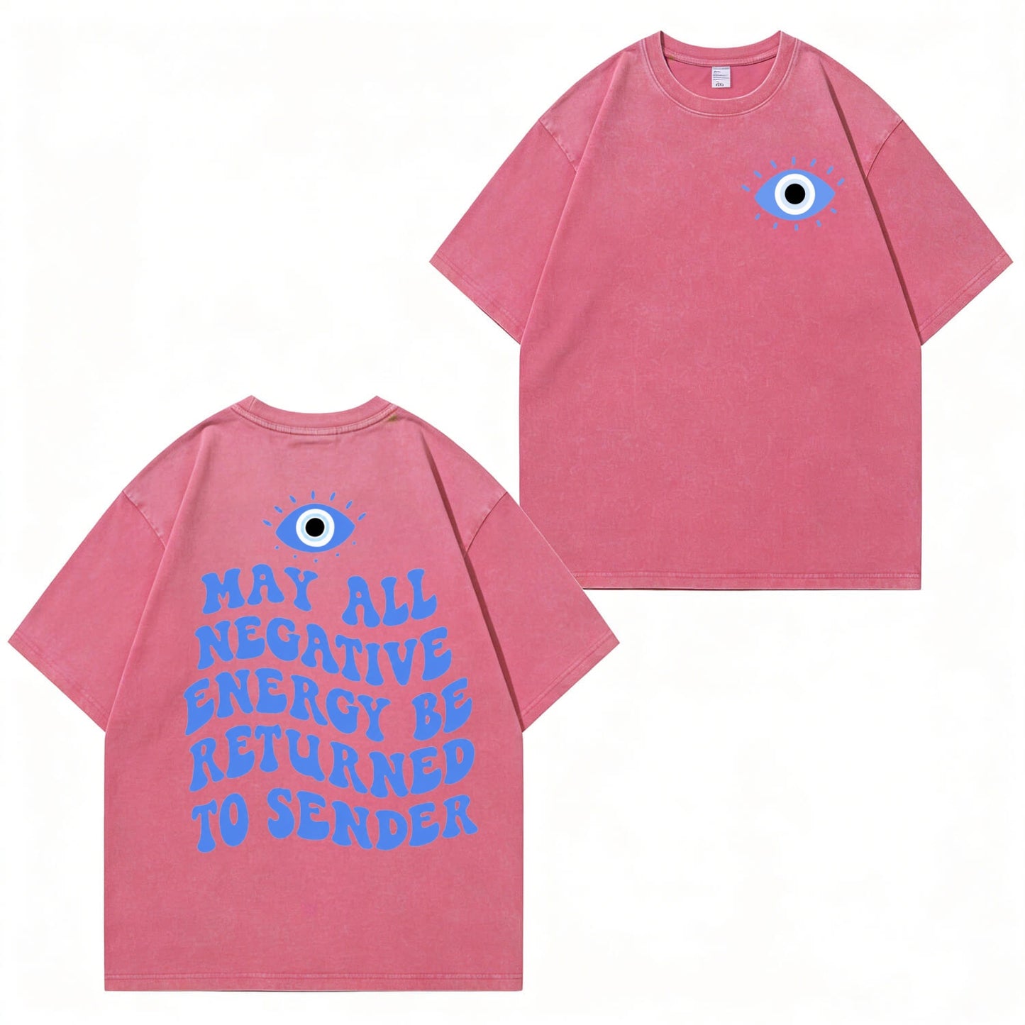 Evil Eye Pattern Unisex Washed T-Shirt PT477