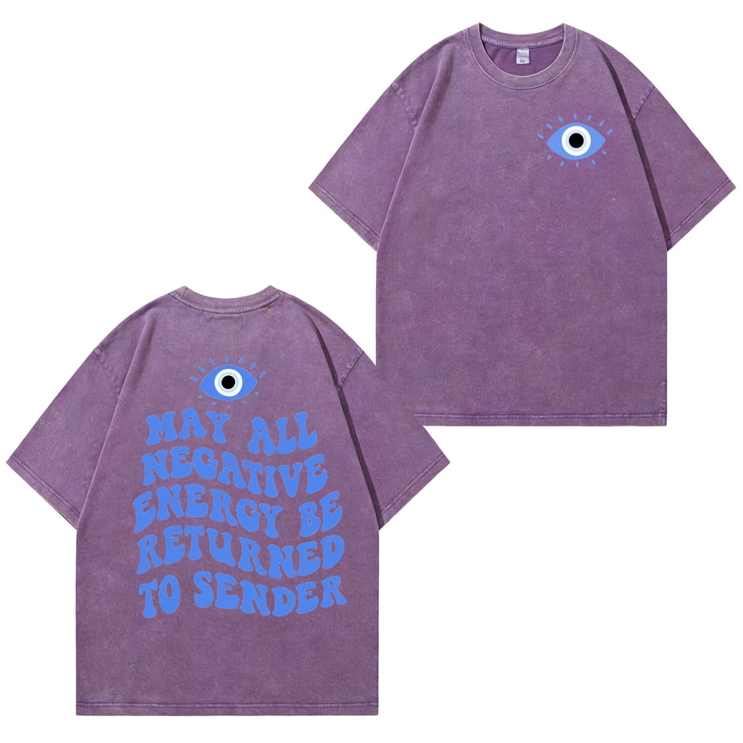Evil Eye Pattern Unisex Washed T-Shirt PT477