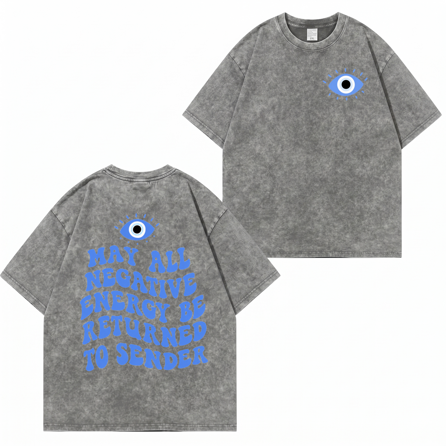 Evil Eye Pattern Unisex Washed T-Shirt PT477