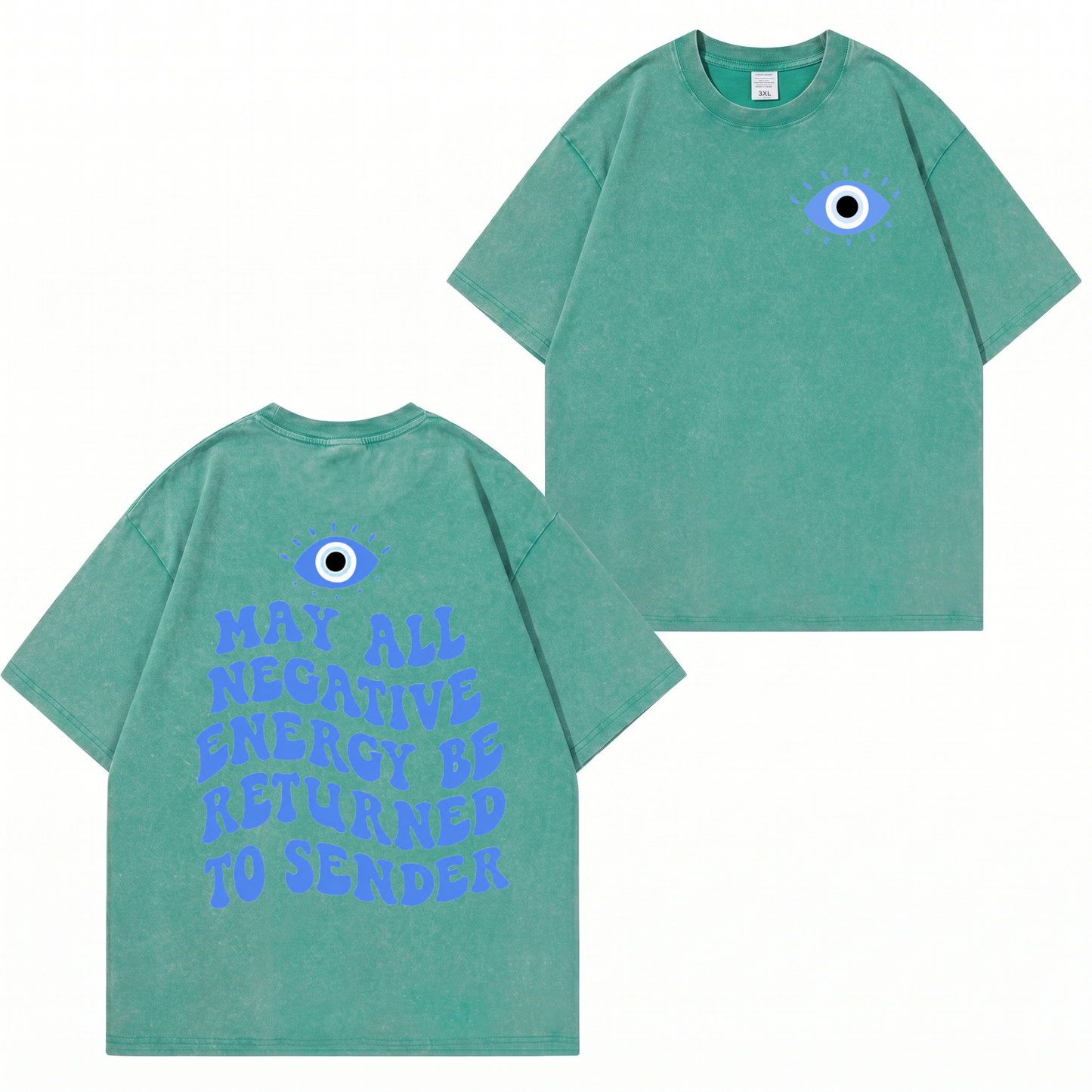Evil Eye Pattern Unisex Washed T-Shirt PT477