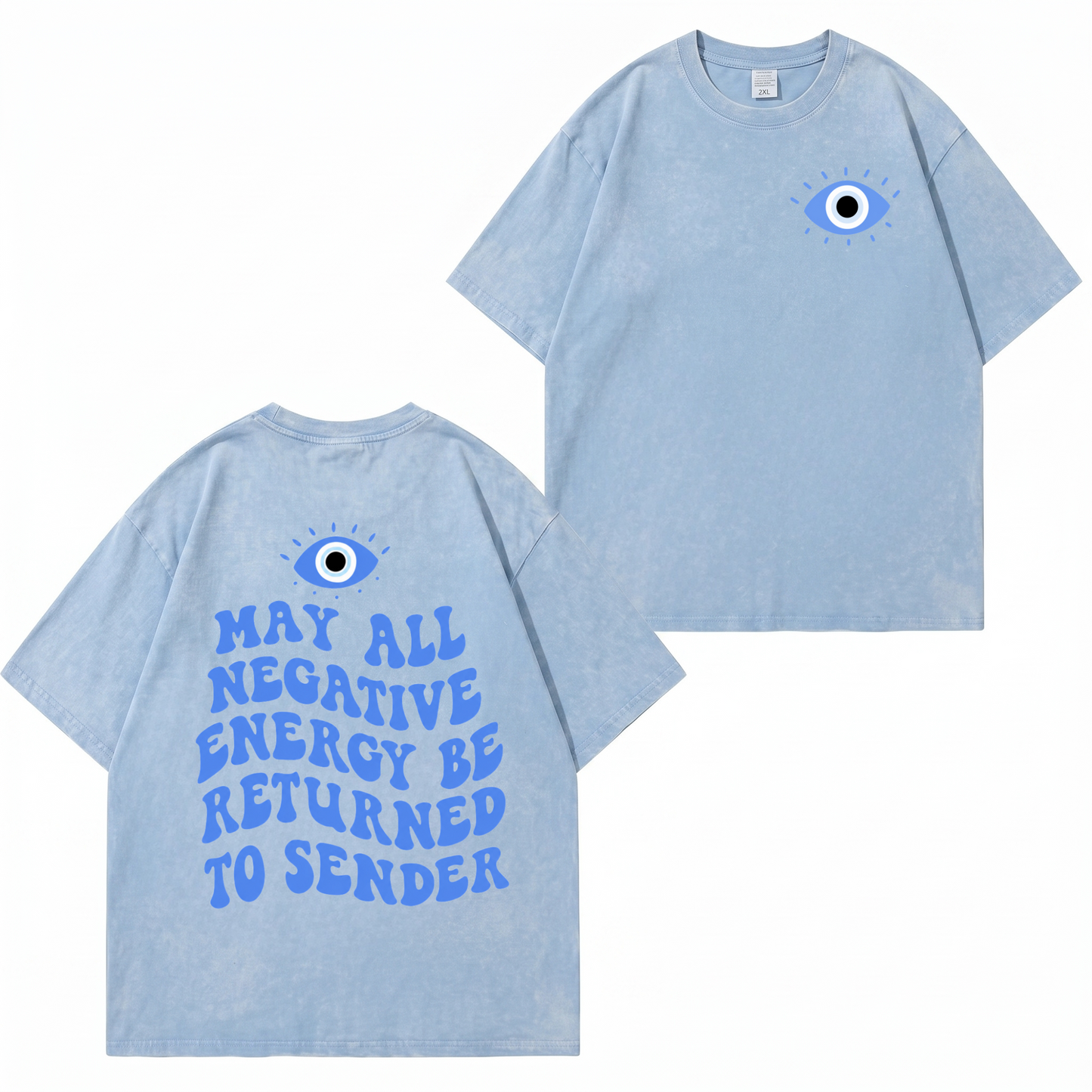 Evil Eye Pattern Unisex Washed T-Shirt PT477
