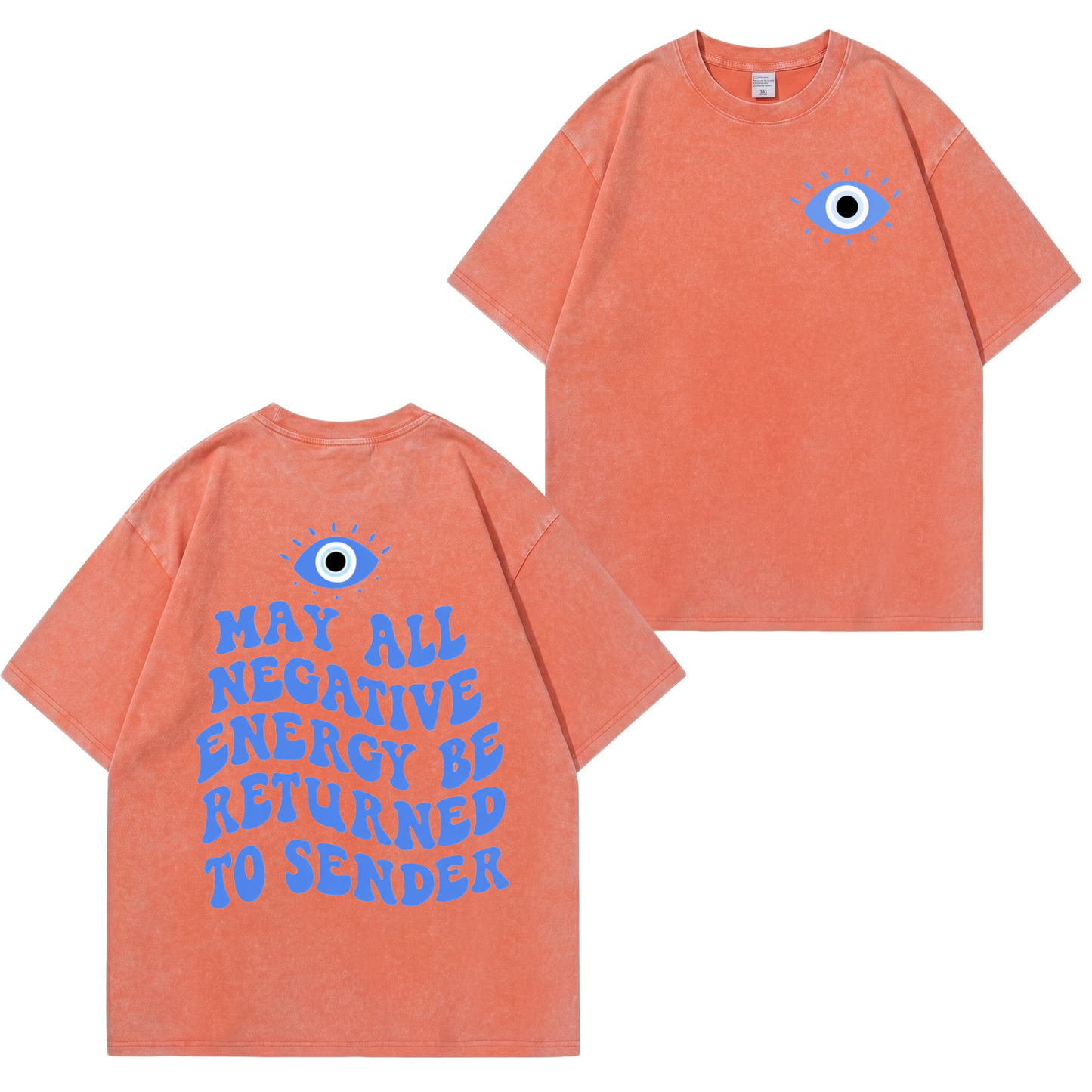 Evil Eye Pattern Unisex Washed T-Shirt PT477