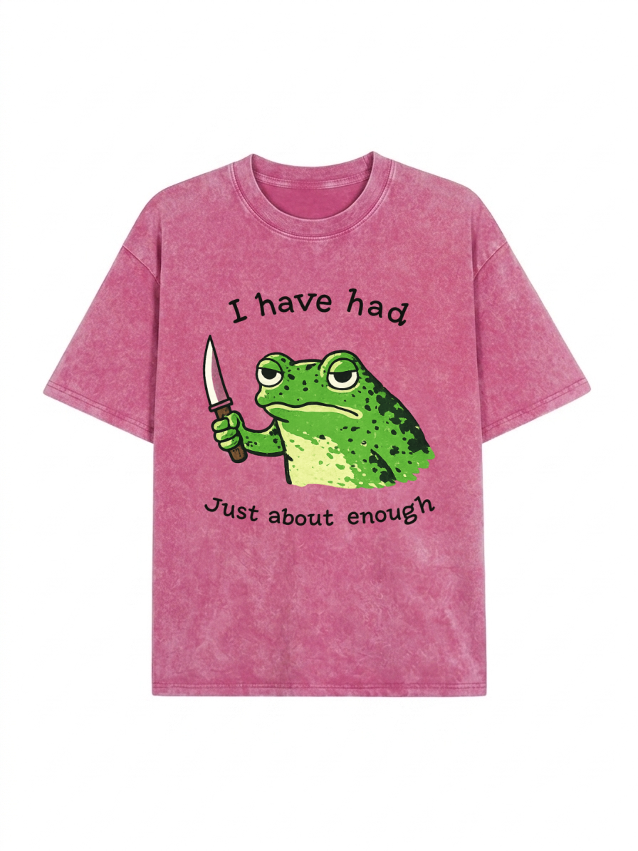 Impatient Frog Washed T-Shirt PT440