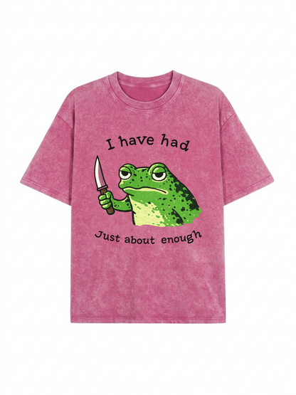 Impatient Frog Washed T-Shirt PT440