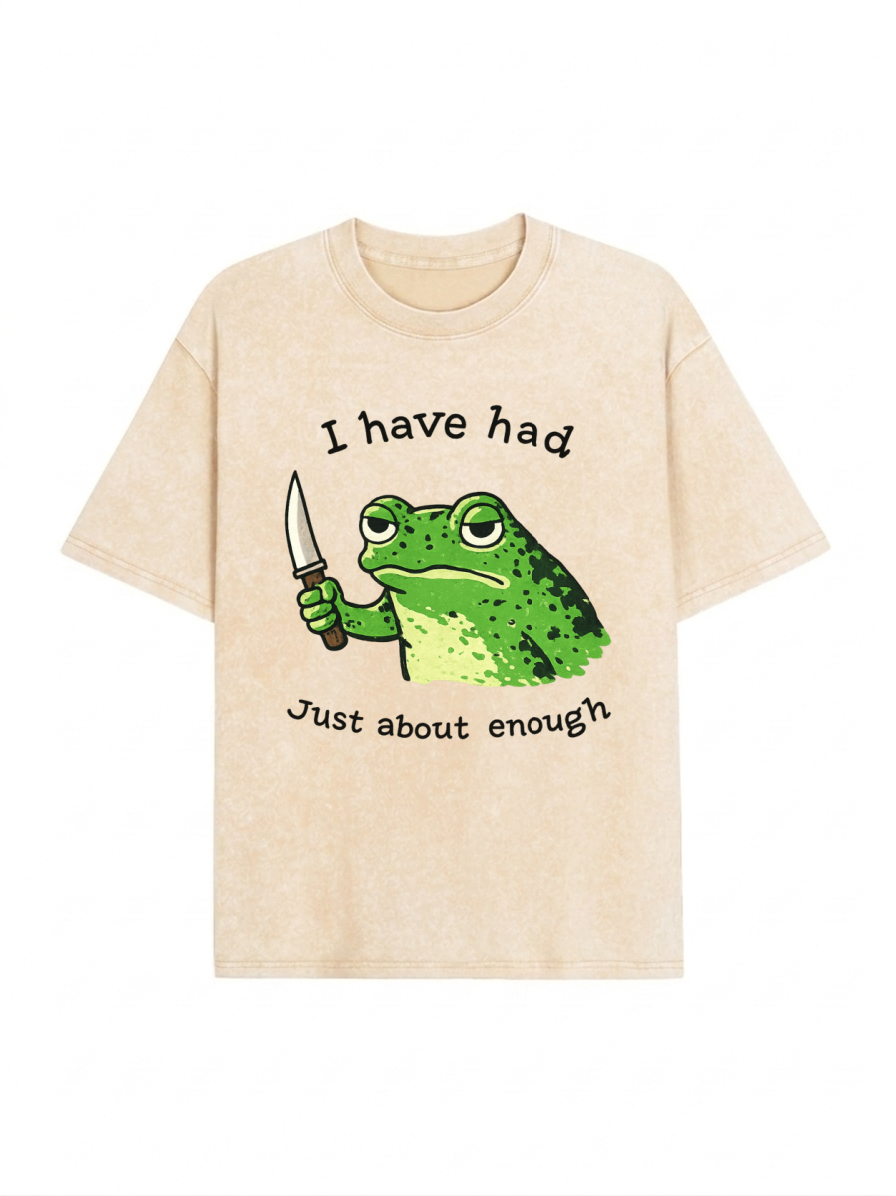 Impatient Frog Washed T-Shirt PT440