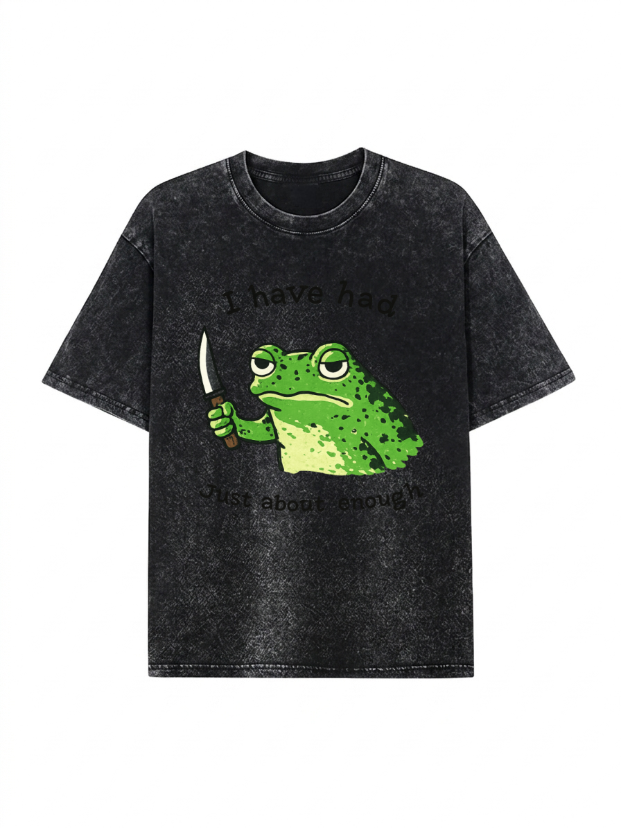 Impatient Frog Washed T-Shirt PT440