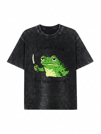 Impatient Frog Washed T-Shirt PT440