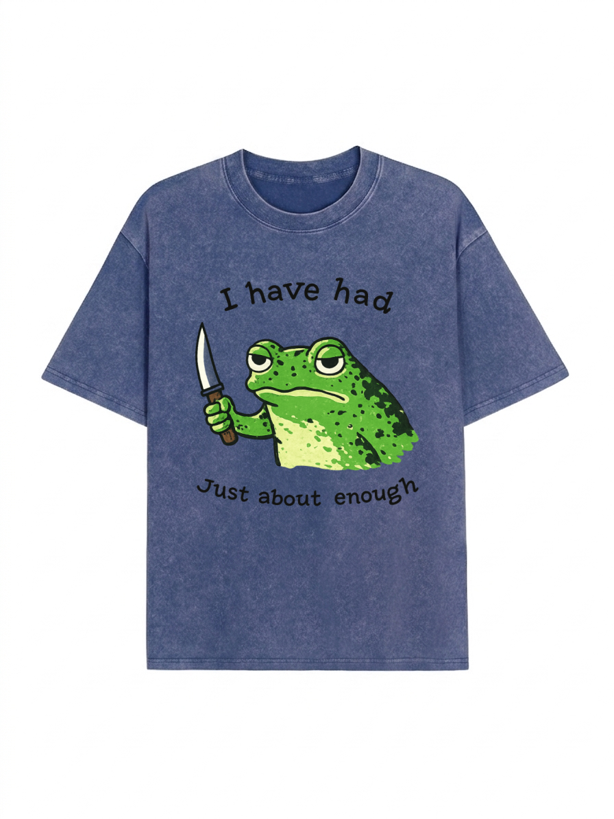 Impatient Frog Washed T-Shirt PT440