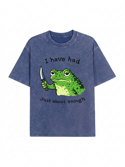 Impatient Frog Washed T-Shirt PT440