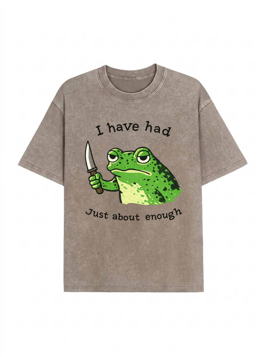 Impatient Frog Washed T-Shirt PT440
