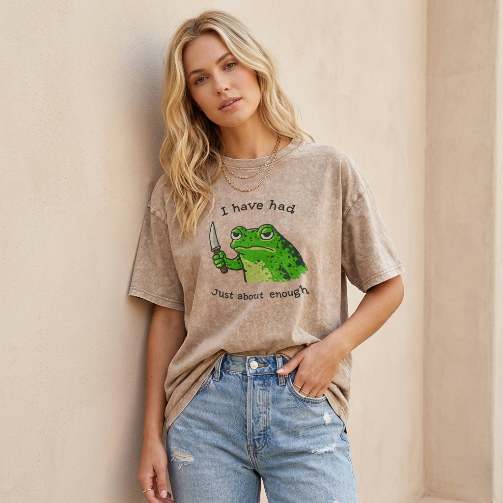 Impatient Frog Washed T-Shirt PT440
