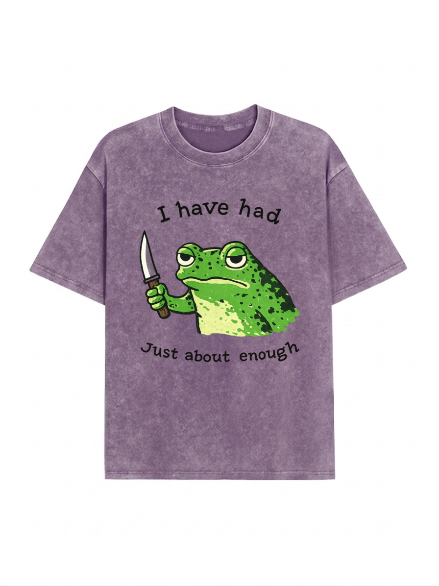 Impatient Frog Washed T-Shirt PT440