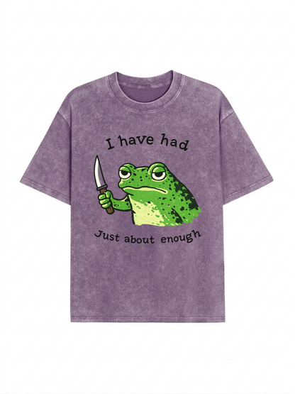 Impatient Frog Washed T-Shirt PT440