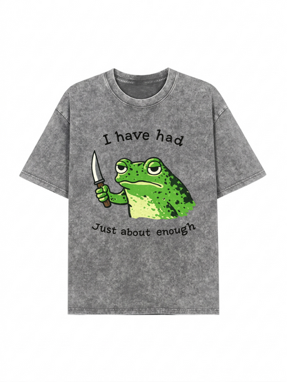 Impatient Frog Washed T-Shirt PT440
