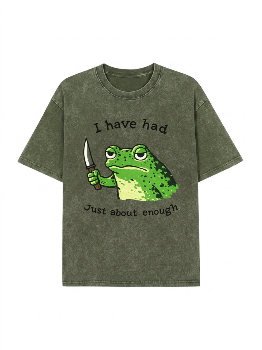 Impatient Frog Washed T-Shirt PT440