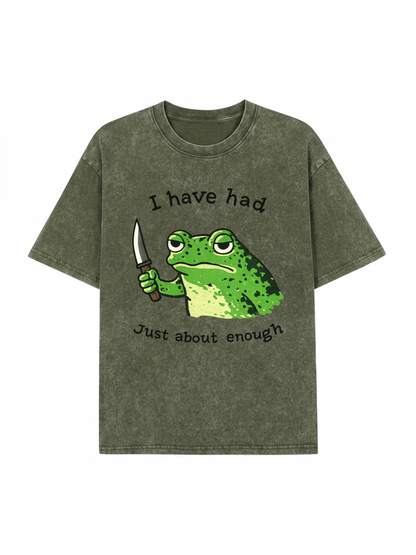 Impatient Frog Washed T-Shirt PT440