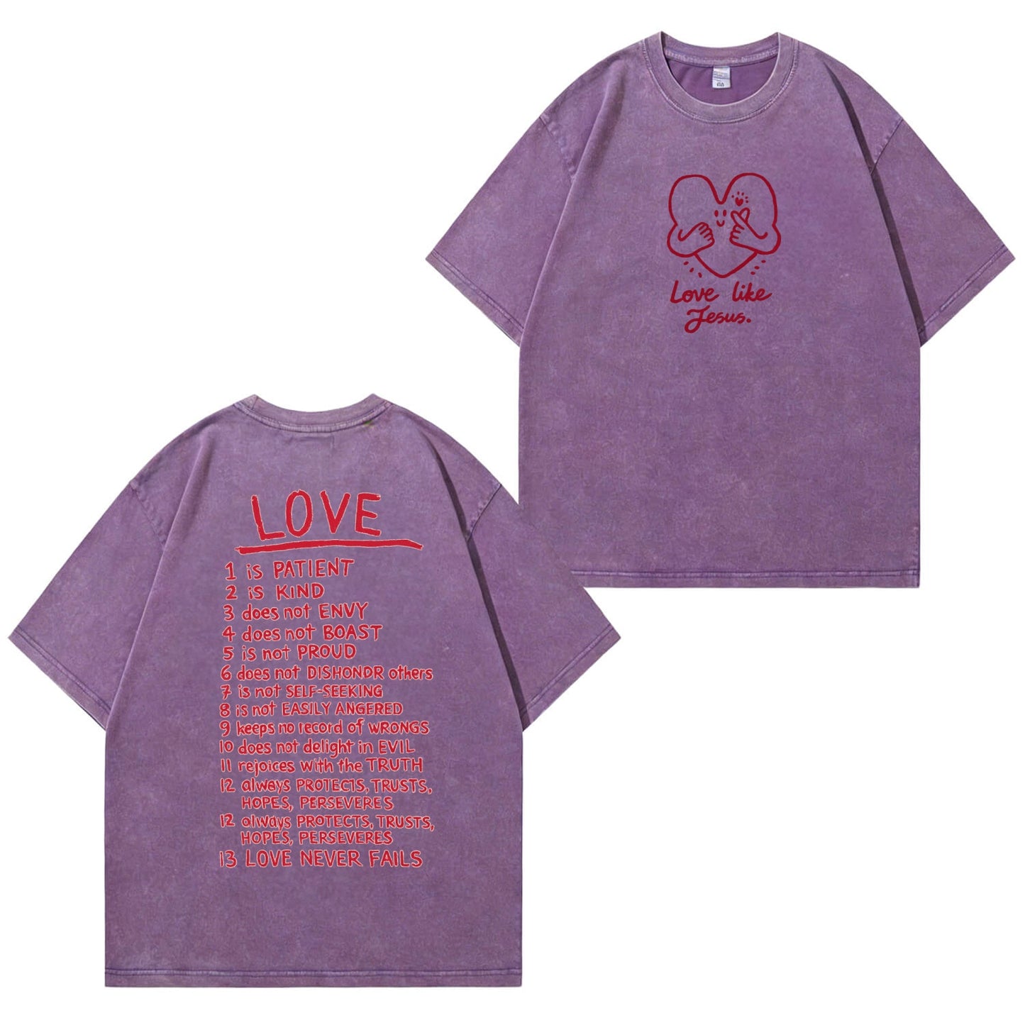 Love Like Jesus Unisex Washed T-Shirt PT478
