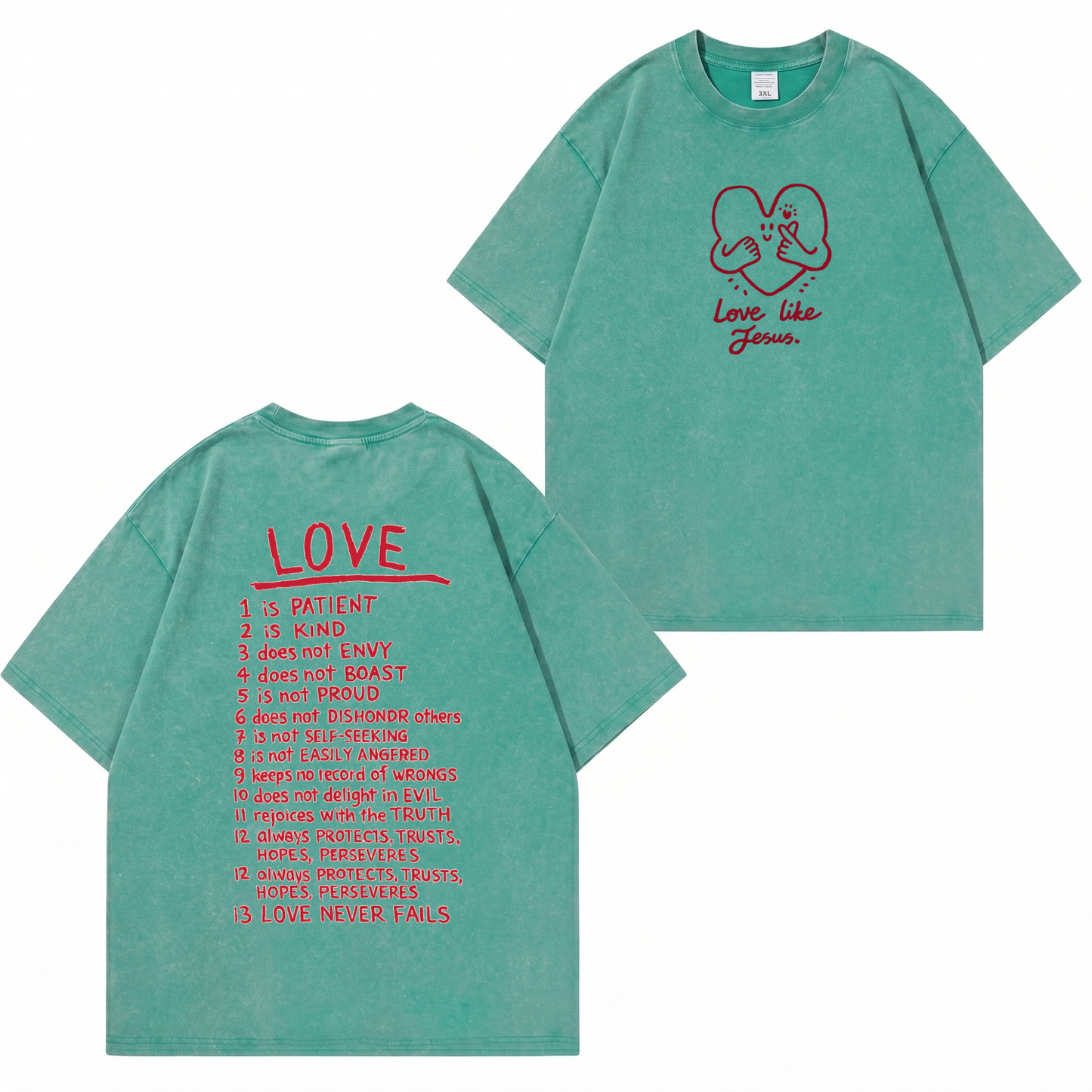 Love Like Jesus Unisex Washed T-Shirt PT478